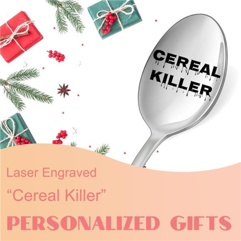 Mens Gifts Valentines Day Gifts for Him - Personalized Gifts Cereal Killer Spoon